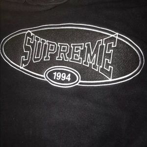 Supreme reverse fleece hoodie